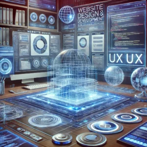 نمایش فرآیند طراحی و توسعه وب‌ سایت با فناوری‌های پیشرفته برای کسب‌وکارهای دیجیتال