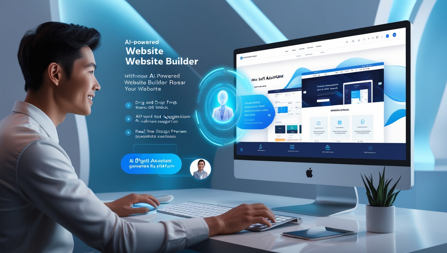 نمایش قدرت هوش مصنوعی در ساخت وب‌سایت‌های حرفه‌ای، بدون نیاز به دانش فنی یا استفاده از وردپرس.